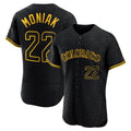 Boles C.Rockies #22 Mickey Moniak Player Black Snake Skin City Limited Elite Home Stitched Jerseys