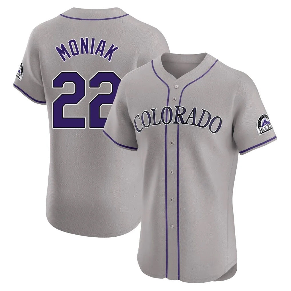 Boles C.Rockies #22 Mickey Moniak Player Gray Limited Elite Home Stitched Jerseys