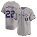 Boles C.Rockies #22 Mickey Moniak Player Gray Limited Home Stitched Jerseys