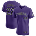 Boles C.Rockies #22 Mickey Moniak Player Purple Limited Elite Home Stitched Jerseys