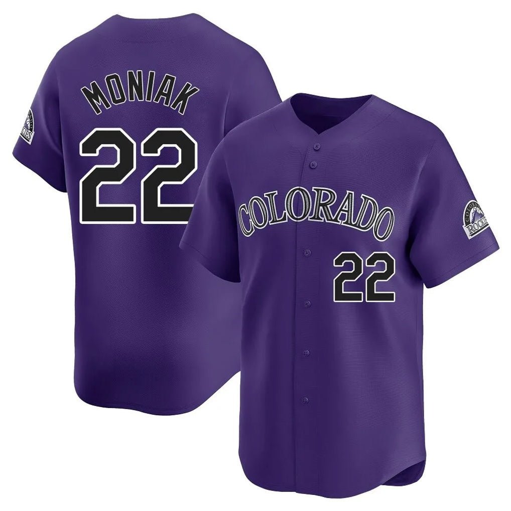 Boles C.Rockies #22 Mickey Moniak Player Purple Limited Home Stitched Jerseys