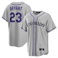 Boles C.Rockies #23 Kris Bryant Player Gray Game Home Stitched Jerseys