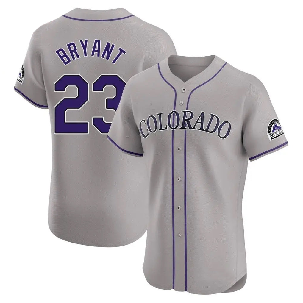 Boles C.Rockies #23 Kris Bryant Player Gray Limited Home Stitched Jerseys