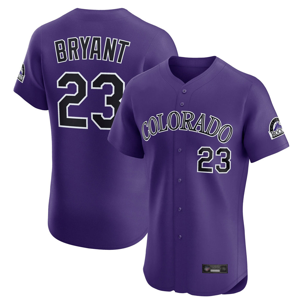 Boles C.Rockies #23 Kris Bryant Player Purple Limited Elite Home Stitched Jerseys
