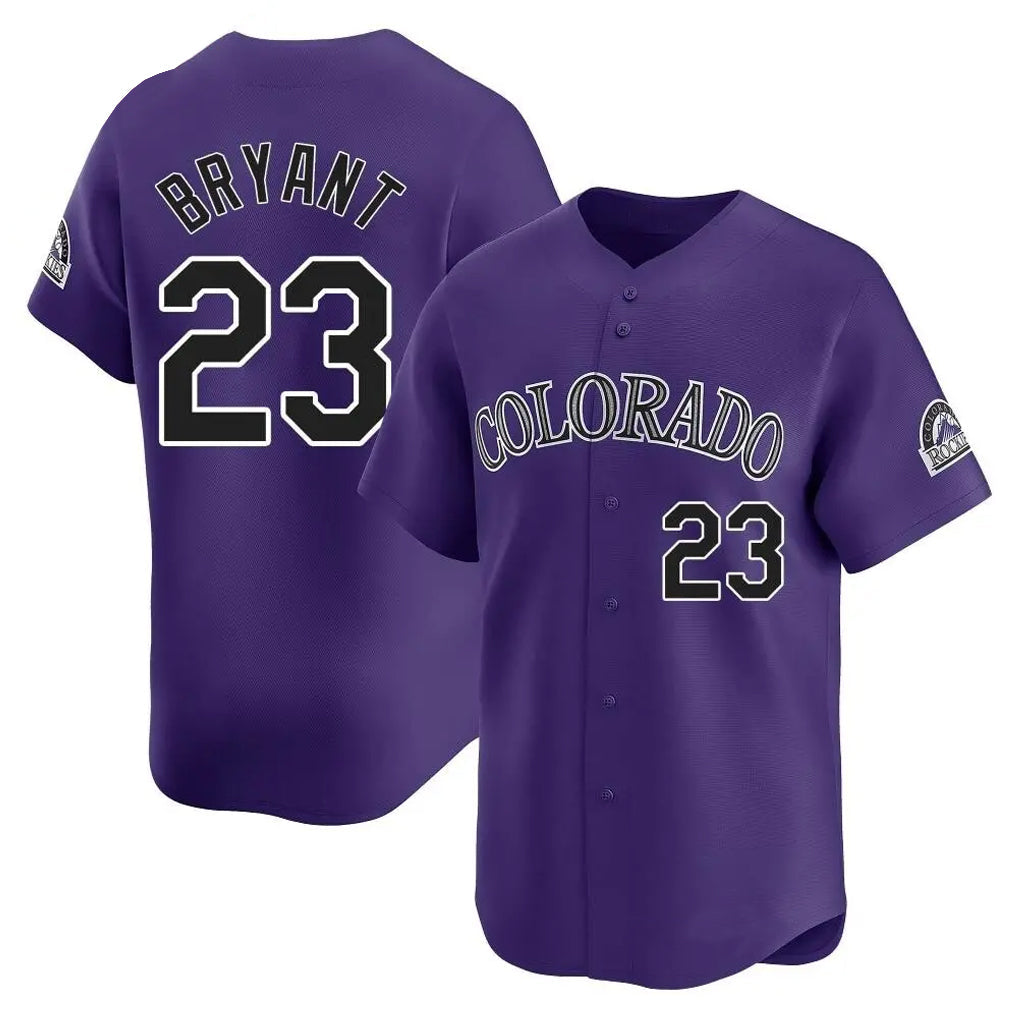 Boles C.Rockies #23 Kris Bryant Player Purple Limited Home Stitched Jerseys
