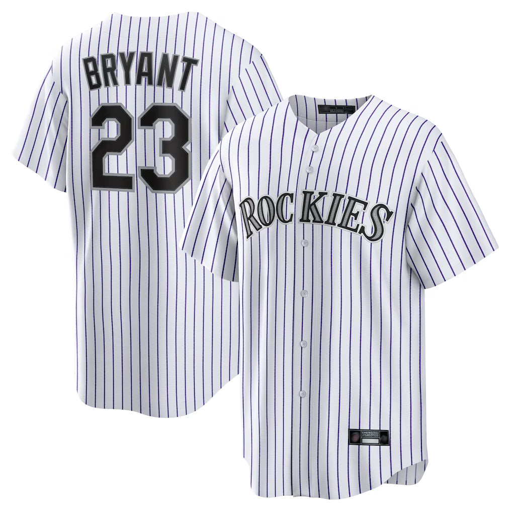 Boles C.Rockies #23 Kris Bryant Player White Game Home Stitched Jerseys