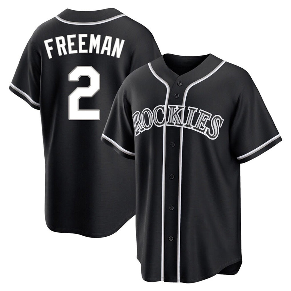 Boles C.Rockies #2 Tyler Freeman Player Black Fashion Out Home Game Stitched Jerseys