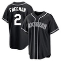 Boles C.Rockies #2 Tyler Freeman Player Black Fashion Out Home Game Stitched Jerseys