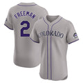 Boles C.Rockies #2 Tyler Freeman Player Gray Limited Elite Home Stitched Jerseys