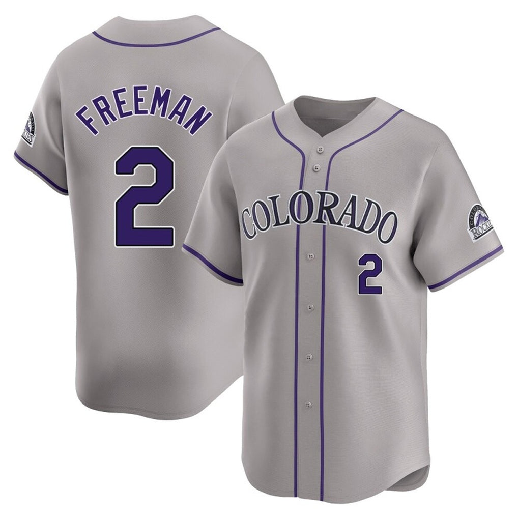 Boles C.Rockies #2 Tyler Freeman Player Gray Limited Home Stitched Jerseys