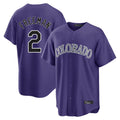 Boles C.Rockies #2 Tyler Freeman Player Purple Game Home Stitched Jerseys