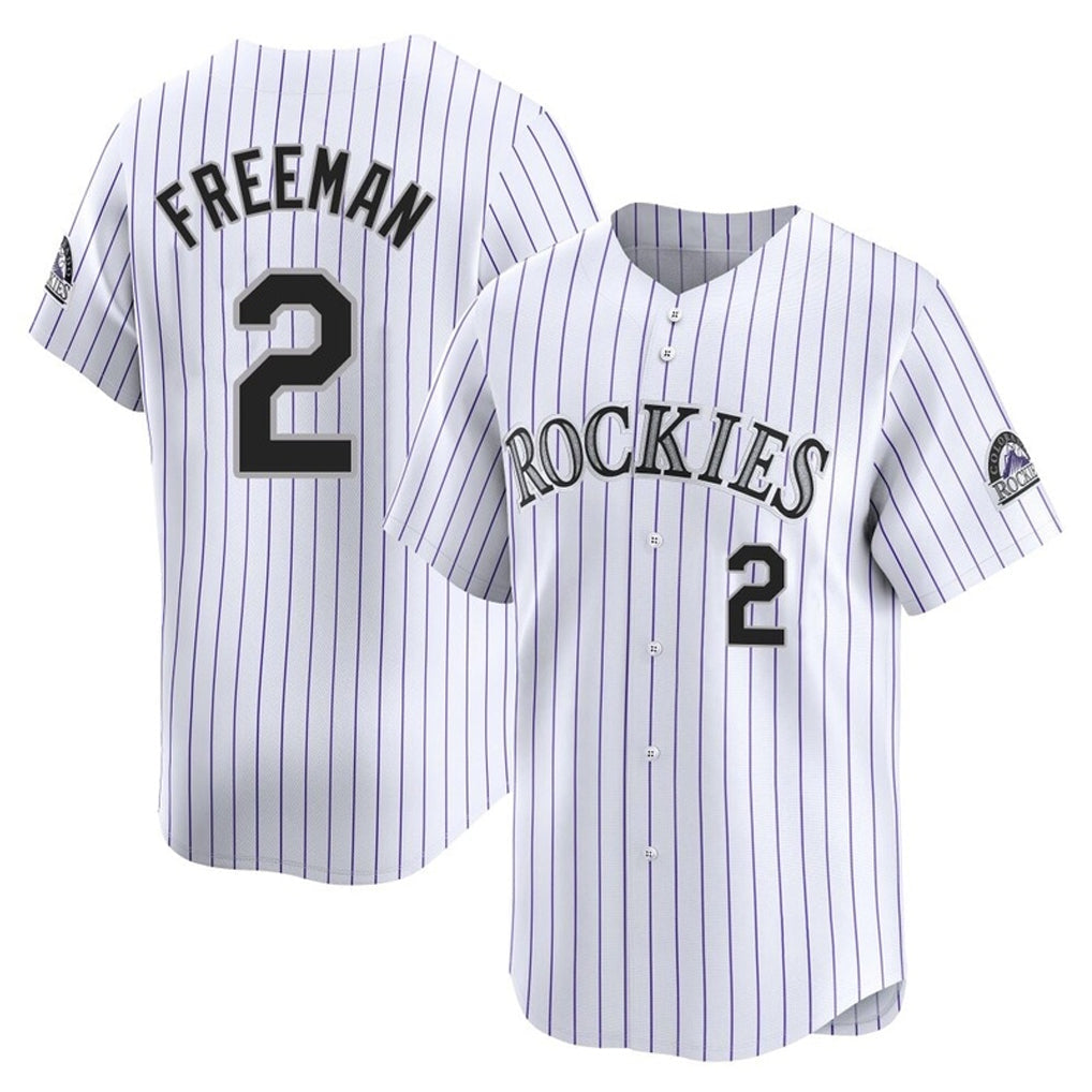 Boles C.Rockies #2 Tyler Freeman Player White Limited Home Stitched Jerseys