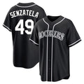Boles C.Rockies #49 Antonio Senzatela Player Black Fashion Out Home Game Stitched Jerseys
