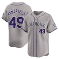 Boles C.Rockies #49 Antonio Senzatela Player Gray Limited Home Stitched Jerseys