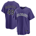 Boles C.Rockies #49 Antonio Senzatela Player Purple Game Home Stitched Jerseys