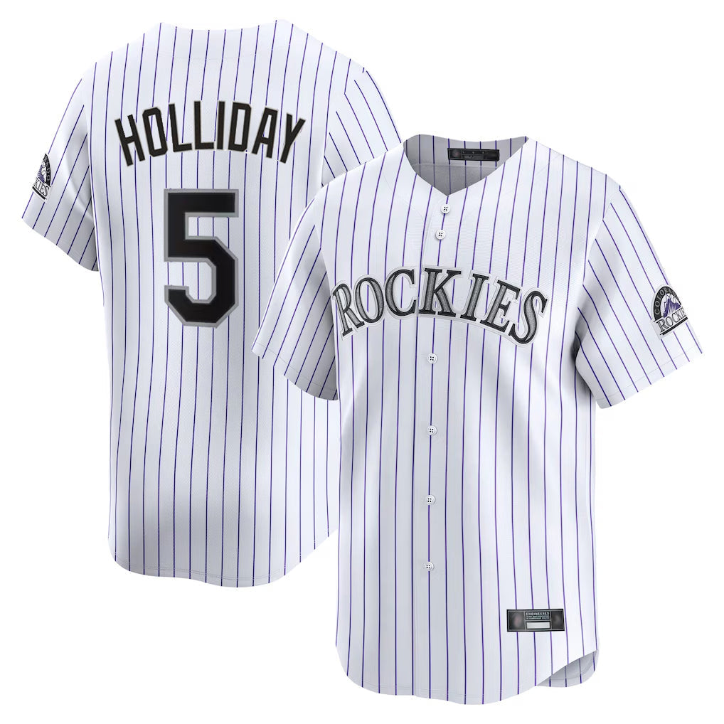 Boles C.Rockies #5 Matt Holliday Player White Limited Home Stitched Jerseys