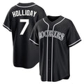 Boles C.Rockies #7 Matt Holliday Player Black Fashion Out Home Game Stitched Jerseys