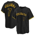 Boles C.Rockies #7 Matt Holliday Player Black Snake Skin City Home Game Stitched Jerseys