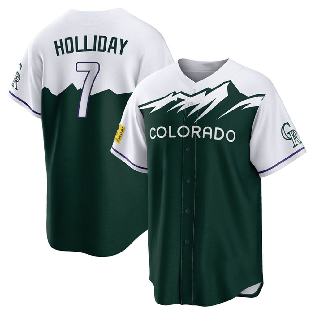 Boles C.Rockies #7 Matt Holliday Player Green City Connect Home Game Stitched Jerseys