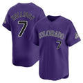 Boles C.Rockies #7 Matt Holliday Player Purple Limited Home Stitched Jerseys