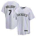 Boles C.Rockies #7 Matt Holliday Player White Game Home Stitched Jerseys