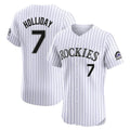 Boles C.Rockies #7 Matt Holliday Player White Limited Elite Home Stitched Jerseys