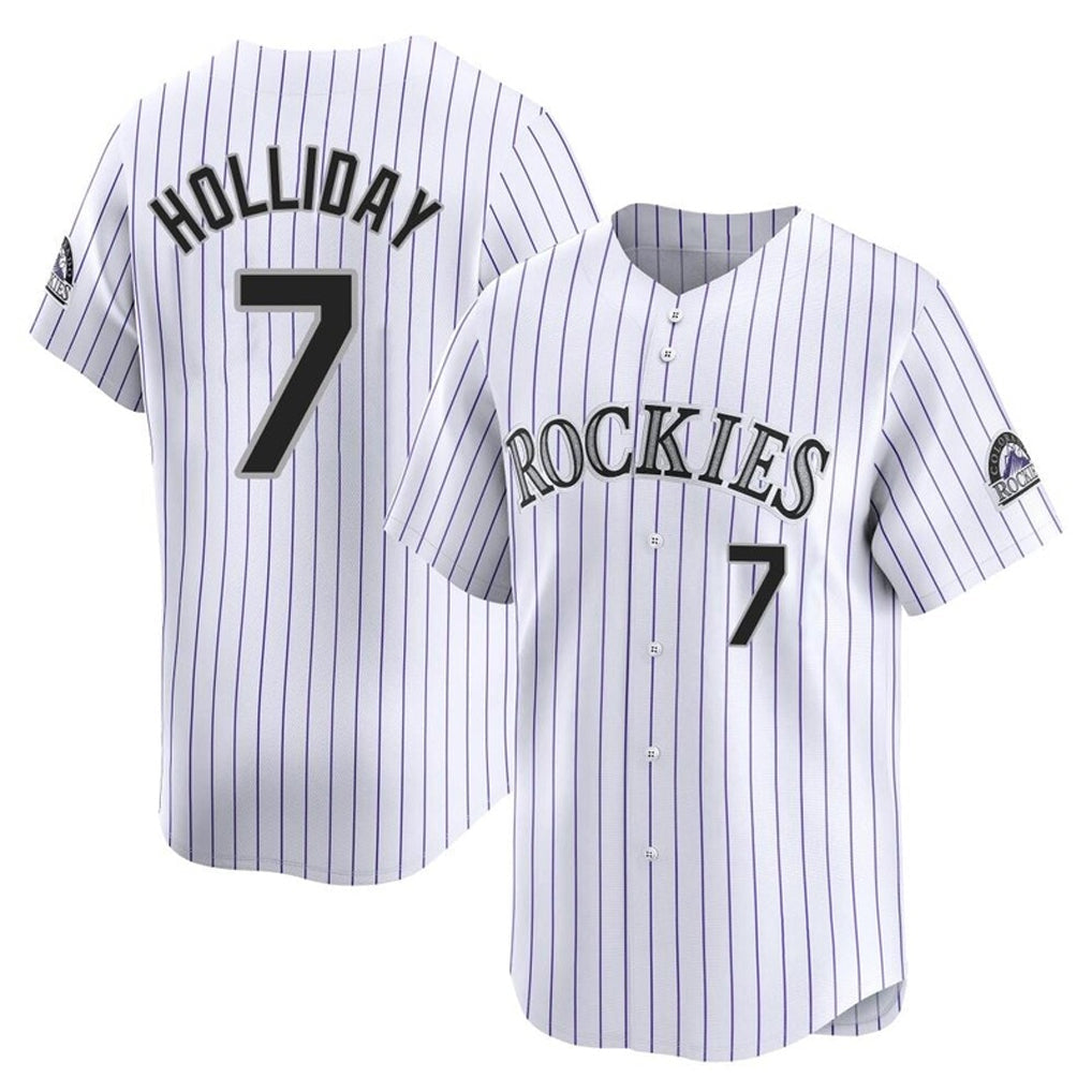 Boles C.Rockies #7 Matt Holliday Player White Limited Home Stitched Jerseys