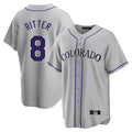 Boles C.Rockies #8 Ryan Ritter Player Gray Game Home Stitched Jerseys