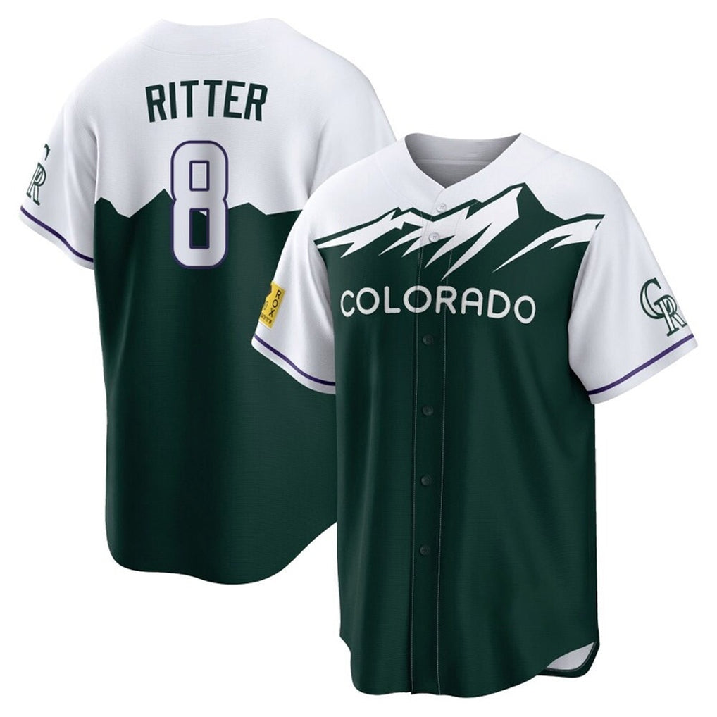 Boles C.Rockies #8 Ryan Ritter Player Green City Connect Home Game Stitched Jerseys