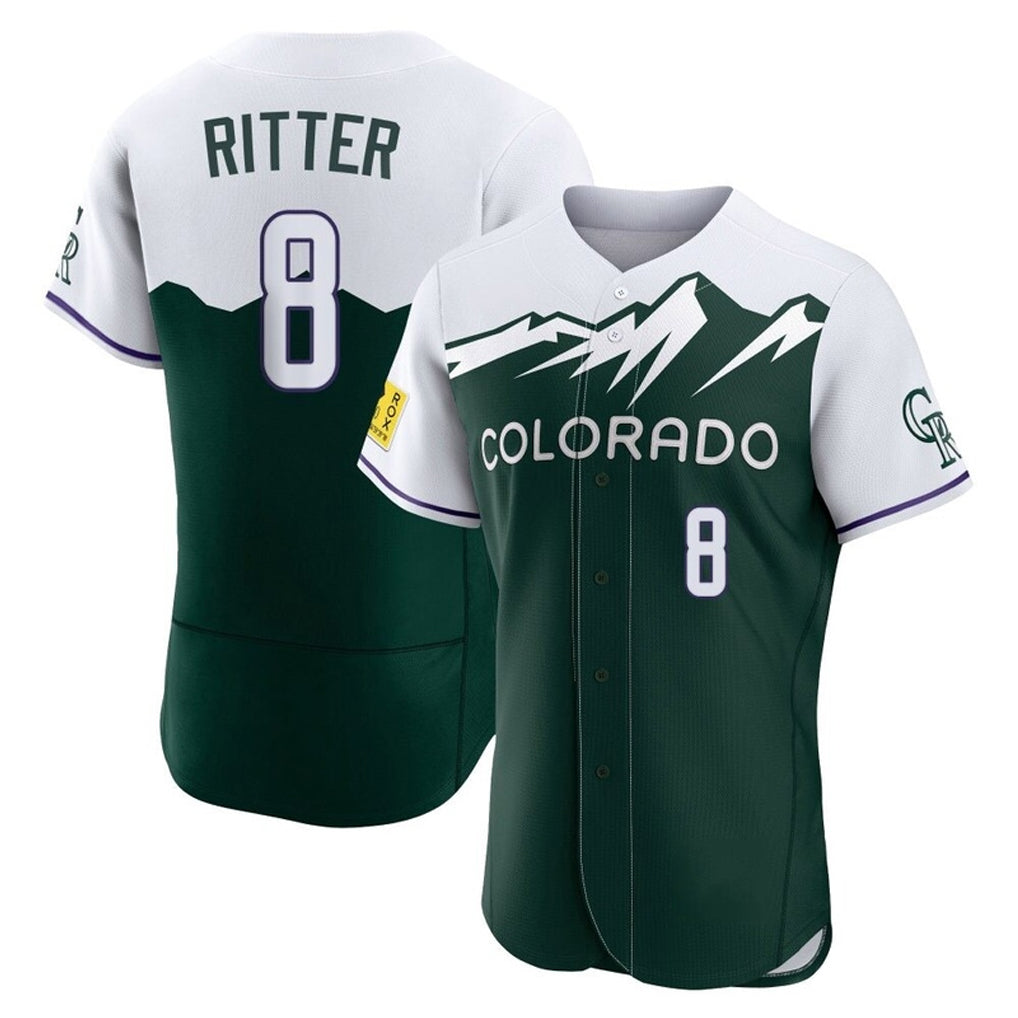 Boles C.Rockies #8 Ryan Ritter Player Green City Connect Limited Elite Home Stitched Jerseys