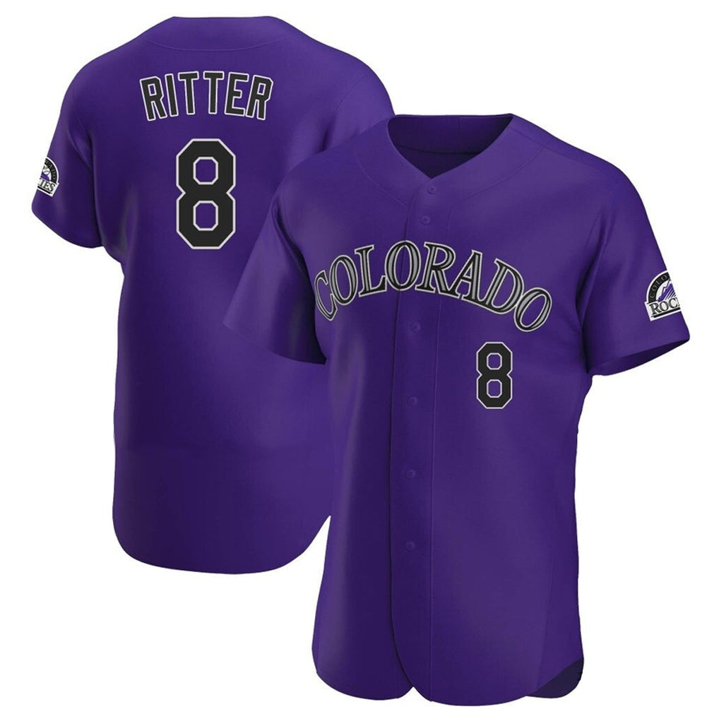 Boles C.Rockies #8 Ryan Ritter Player Purple Limited Elite Home Stitched Jerseys