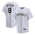 Boles C.Rockies #8 Ryan Ritter Player White Game Home Stitched Jerseys