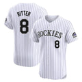 Boles C.Rockies #8 Ryan Ritter Player White Limited Elite Home Stitched Jerseys