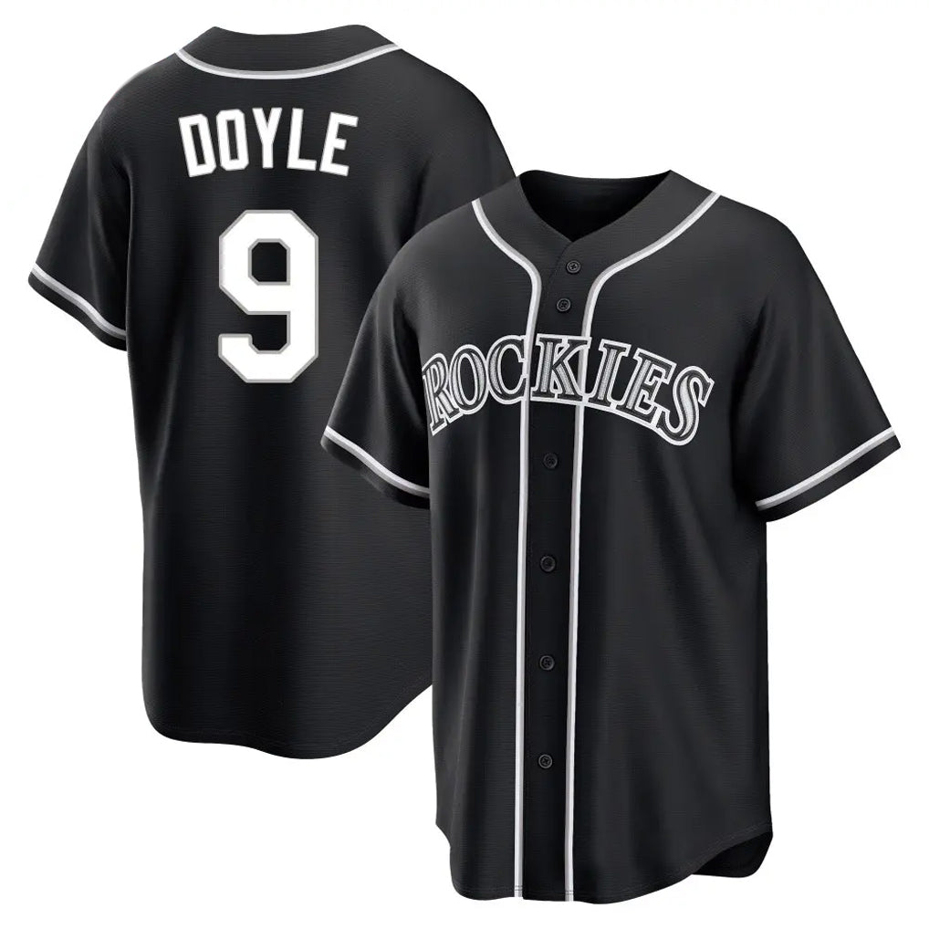 Boles C.Rockies #9 Brenton Doyle Player Black Fashion Out Home Game Stitched Jerseys