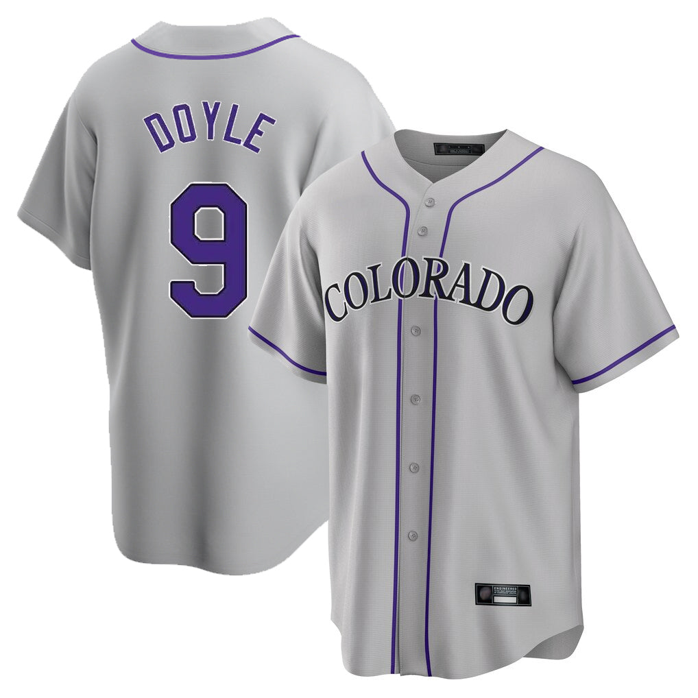 Boles C.Rockies #9 Brenton Doyle Player Gray Game Home Stitched Jerseys