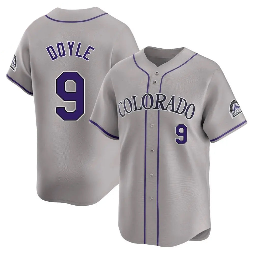 Boles C.Rockies #9 Brenton Doyle Player Gray Limited Home Stitched Jerseys