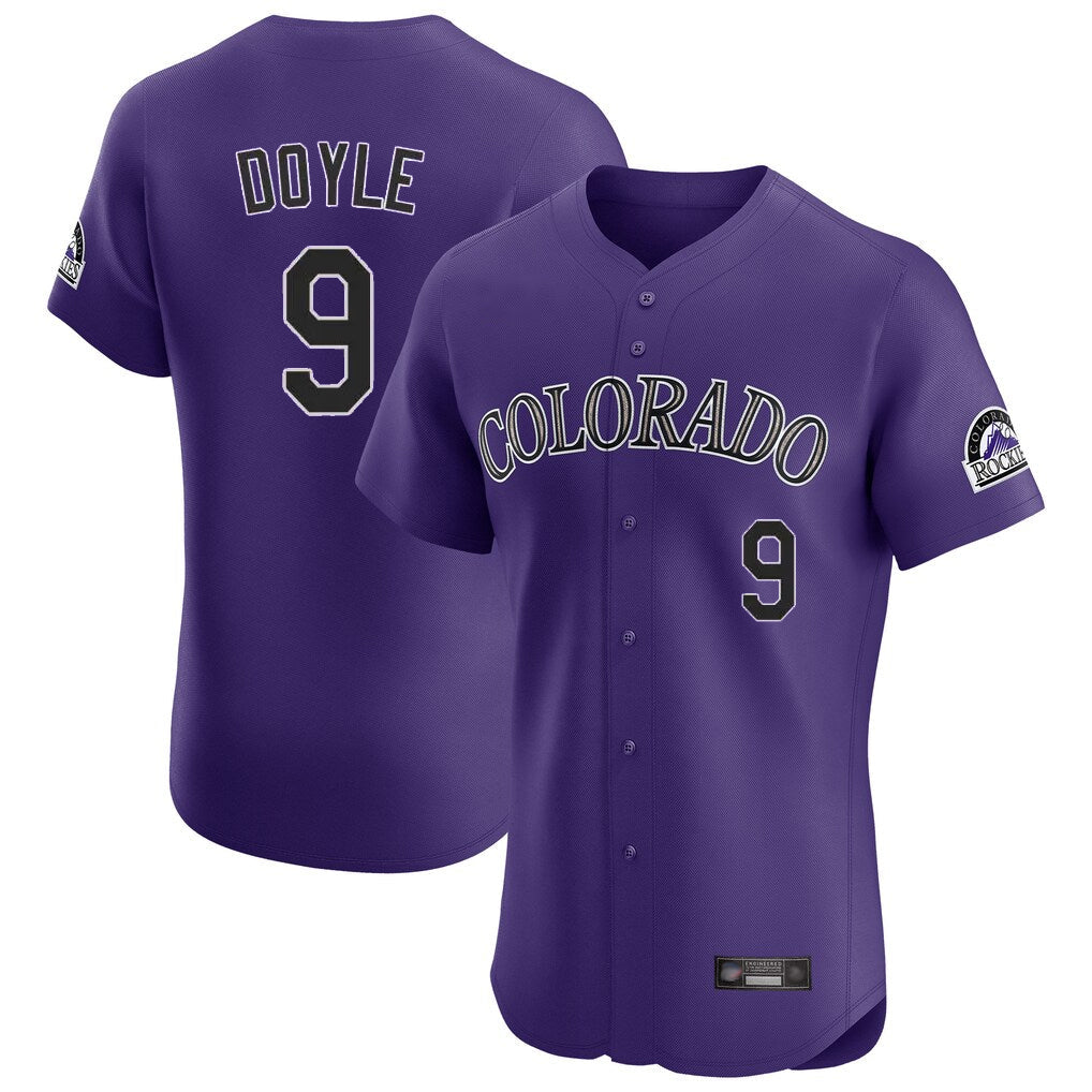 Boles C.Rockies #9 Brenton Doyle Player Purple Limited Elite Home Stitched Jerseys