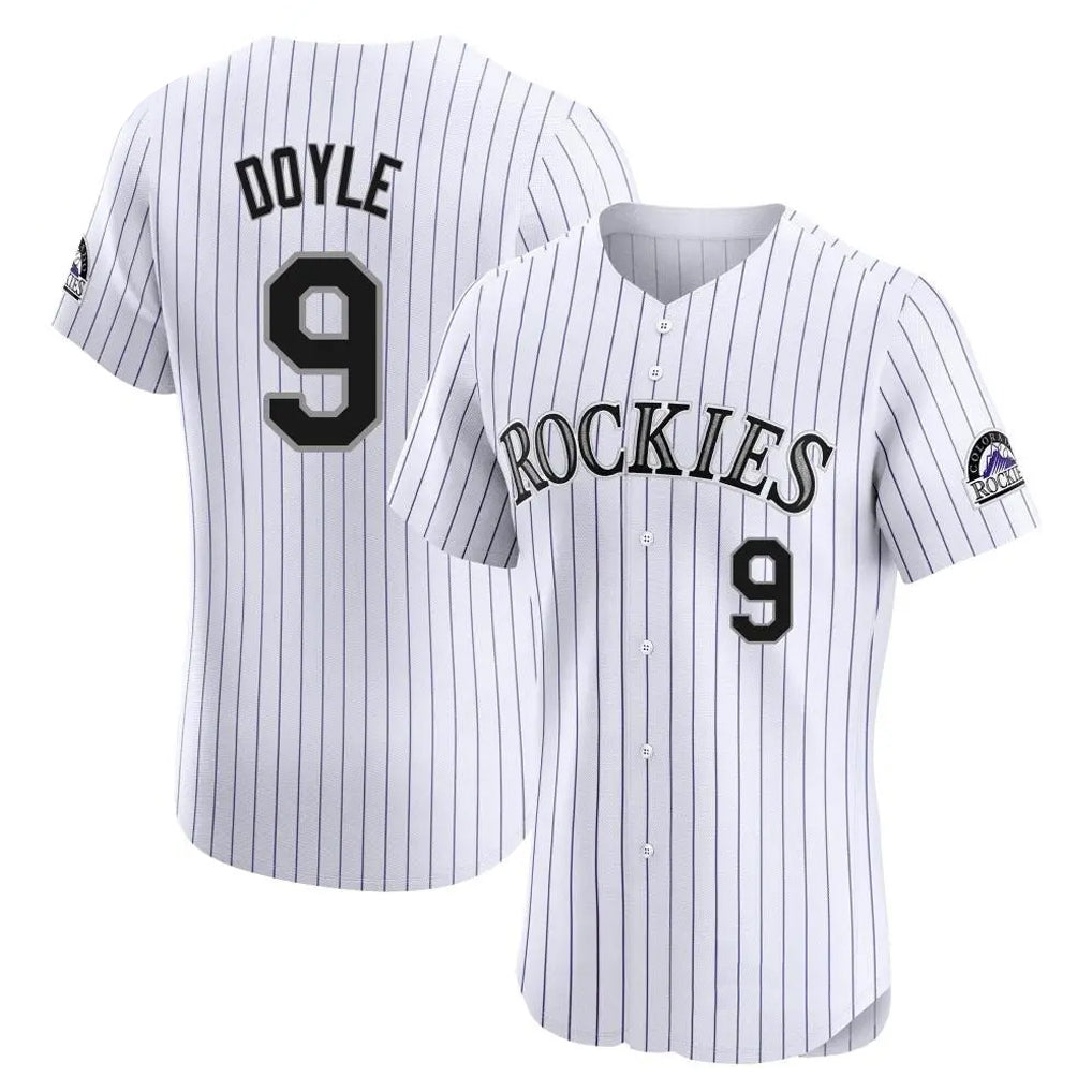 Boles C.Rockies #9 Brenton Doyle Player White Limited Elite Home Stitched Jerseys