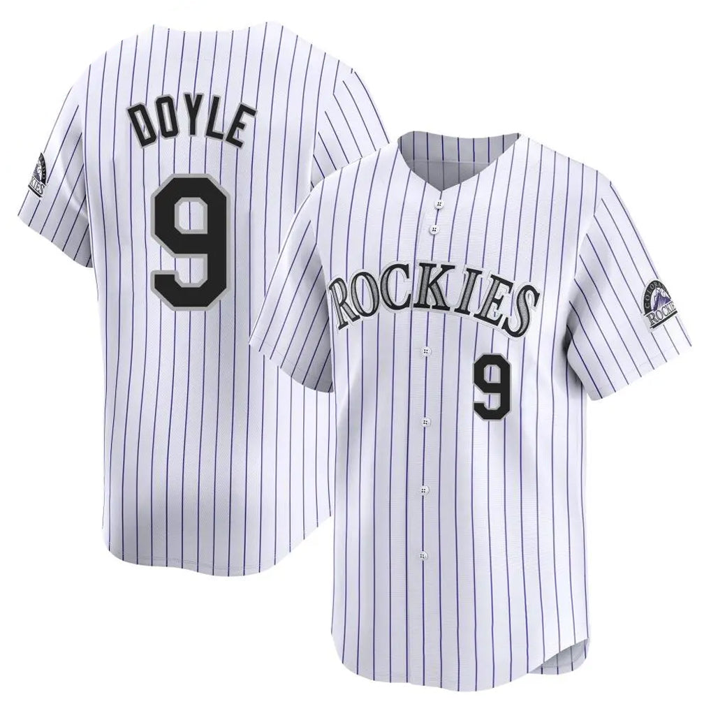 Boles C.Rockies #9 Brenton Doyle Player White Limited Home Stitched Jerseys