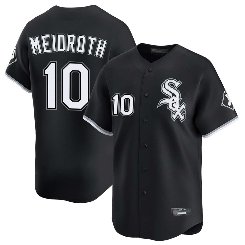 Boles C.White Sox #10 Chase Meidroth Player Black Limited Home Stitched Jerseys