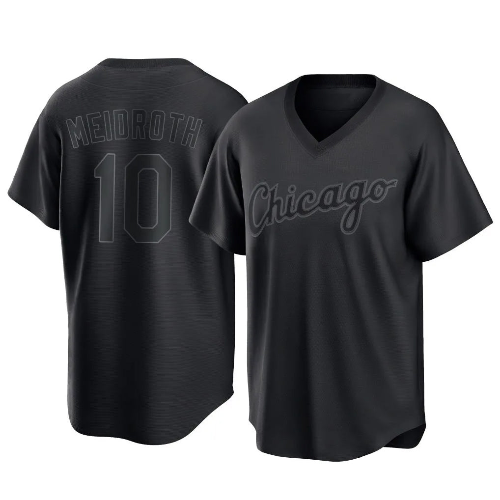 Boles C.White Sox #10 Chase Meidroth Player Black T-shirt Home Game Stitched Jerseys