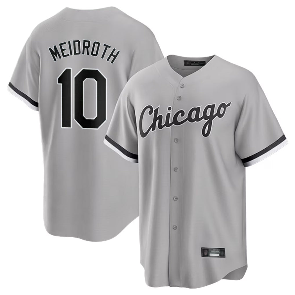 Boles C.White Sox #10 Chase Meidroth Player Gray Home Game Stitched Jerseys