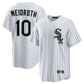 Boles C.White Sox #10 Chase Meidroth Player White Stripe Home Game Stitched Jerseys