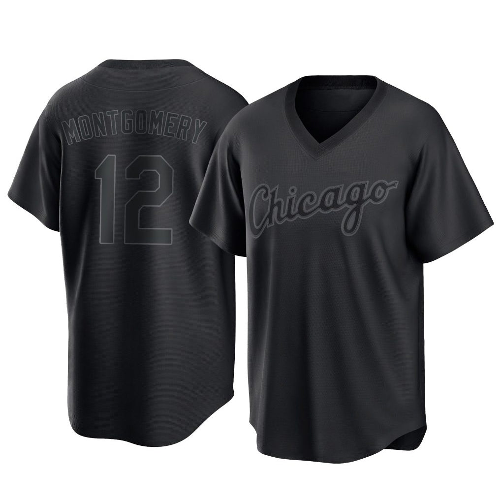 Boles C.White Sox #12 Colson Montgomery Player Black T-shirt Home Game Stitched Jerseys