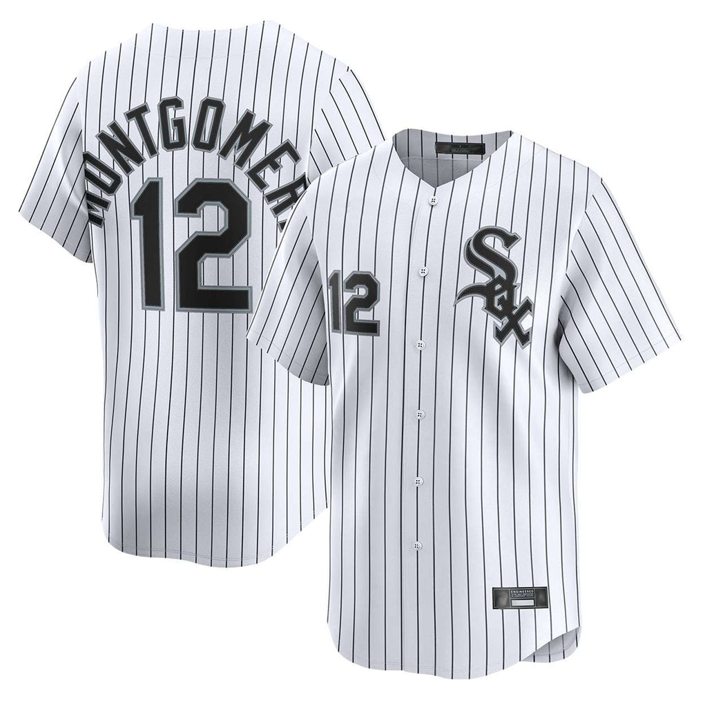 Boles C.White Sox #12 Colson Montgomery Player White Stripe Limited Home Stitched Jerseys