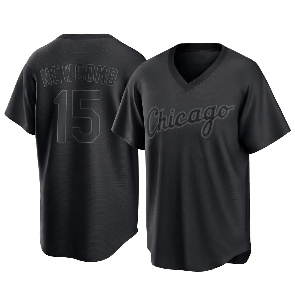 Boles C.White Sox #15 Sean Newcomb Player Black T-shirt Home Game Stitched Jerseys