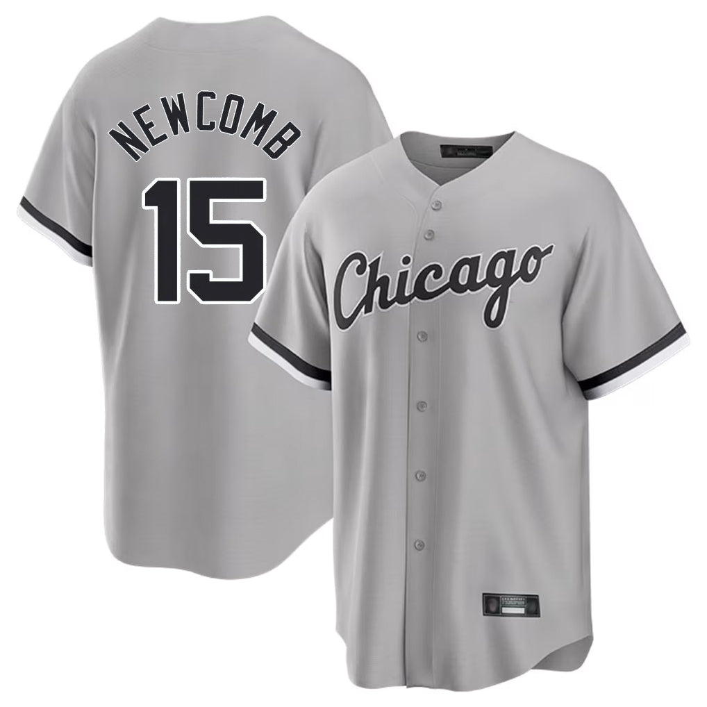 Boles C.White Sox #15 Sean Newcomb Player Gray Home Game Stitched Jerseys