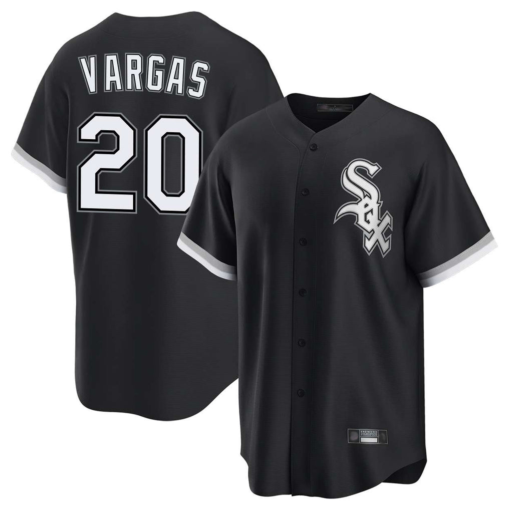 Boles C.White Sox #20 Miguel Vargas Player Black Home Game Stitched Jerseys