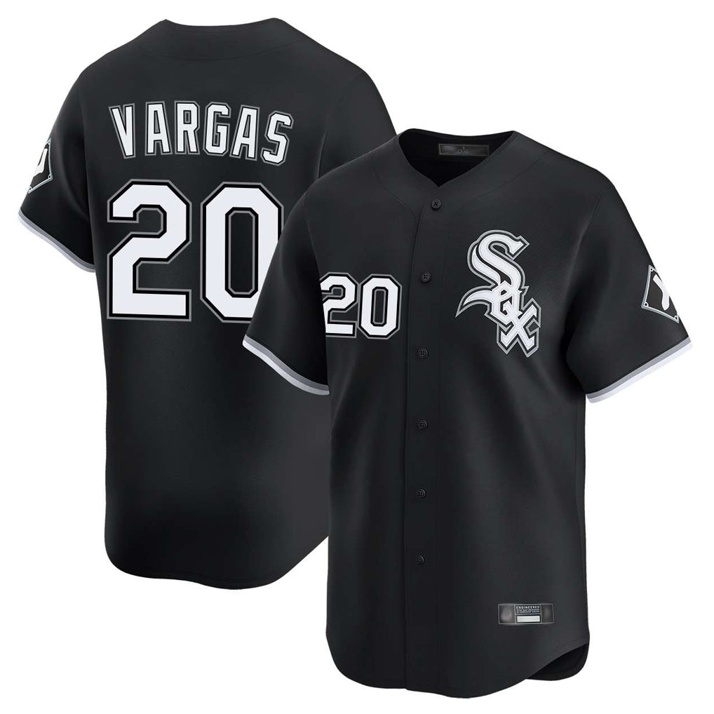 Boles C.White Sox #20 Miguel Vargas Player Black Limited Home Stitched Jerseys