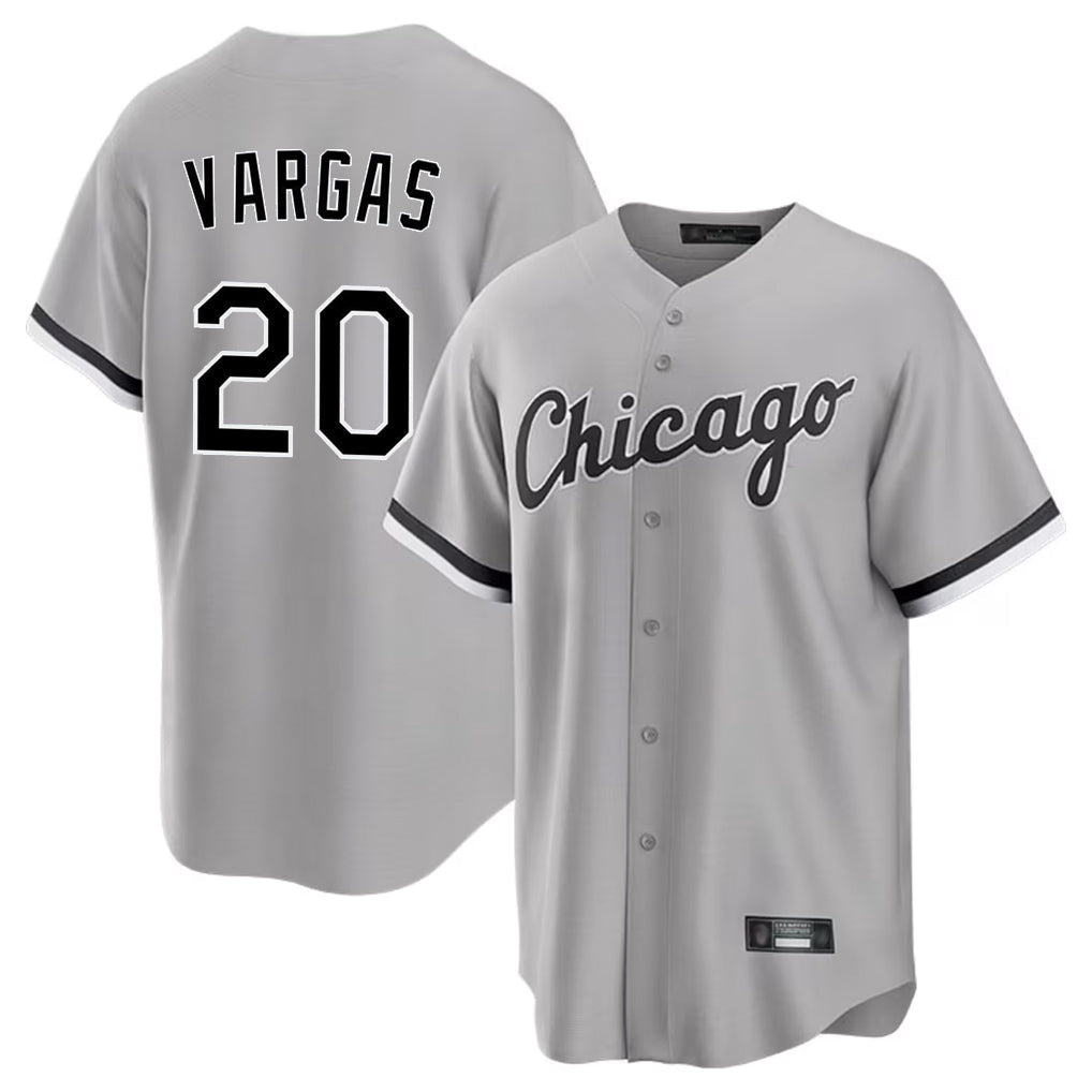 Boles C.White Sox #20 Miguel Vargas Player Gray Home Game Stitched Jerseys